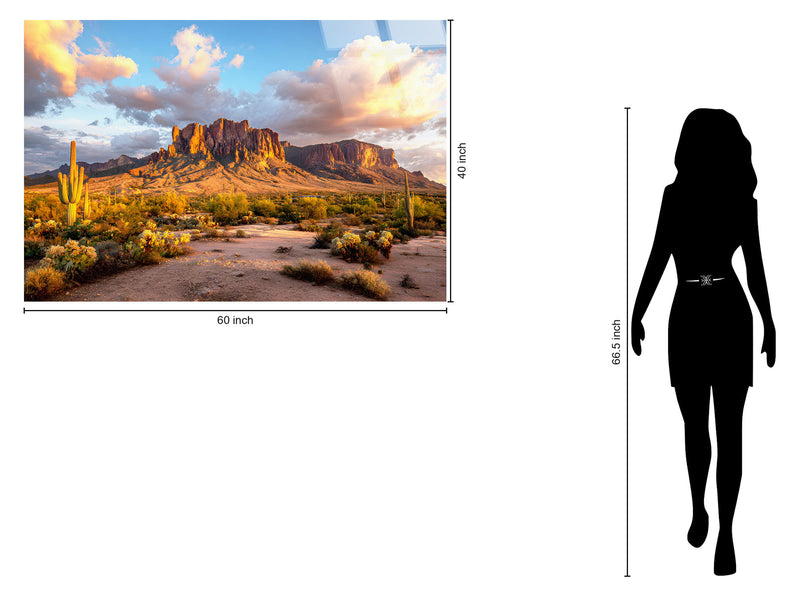 Sonoran Radiance Tempered Glass - Blue / Brown