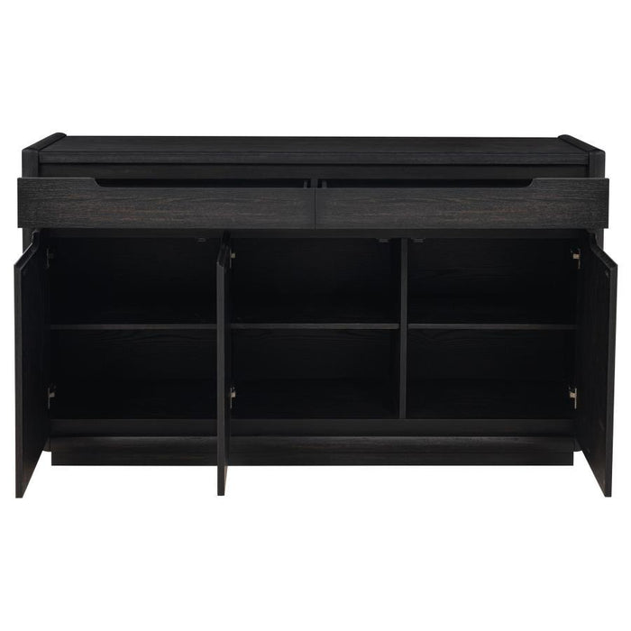 Leandro - 2-Drawer Dining Sideboard Server - Burnished Black