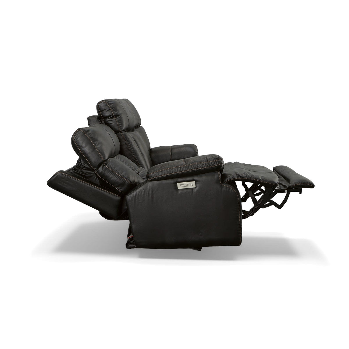 Flexsteel Clive Power Reclining Loveseat with Power Headrests & Lumbar