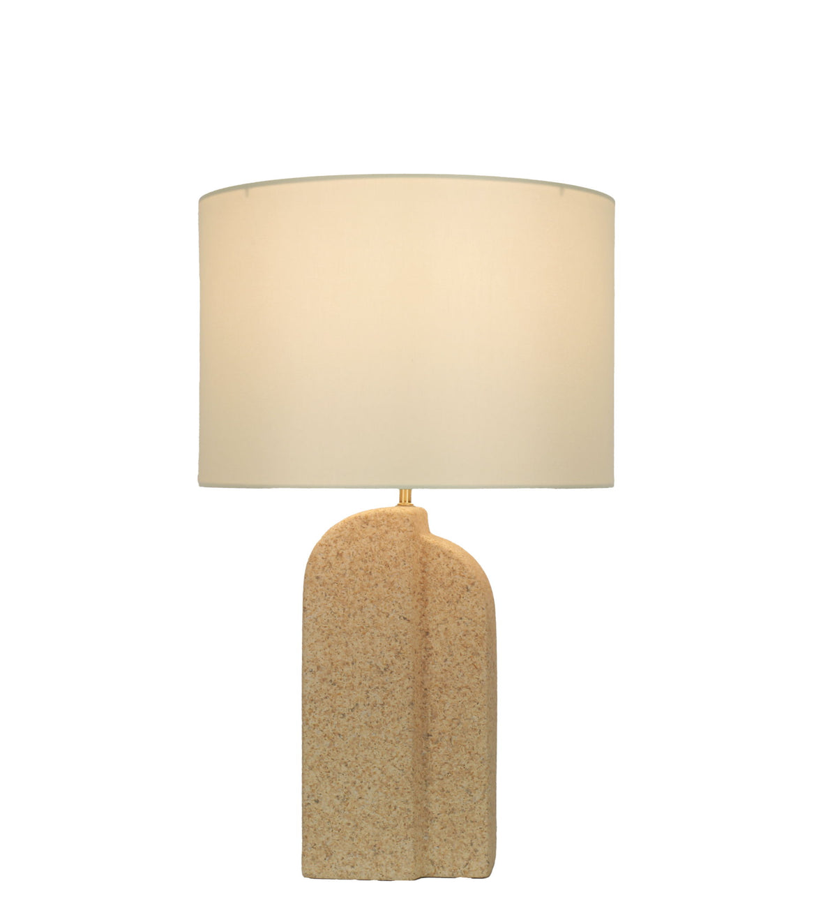 Sculpted Sandstone Ceramic Table Lamp (Set of 2) - Natural Rock