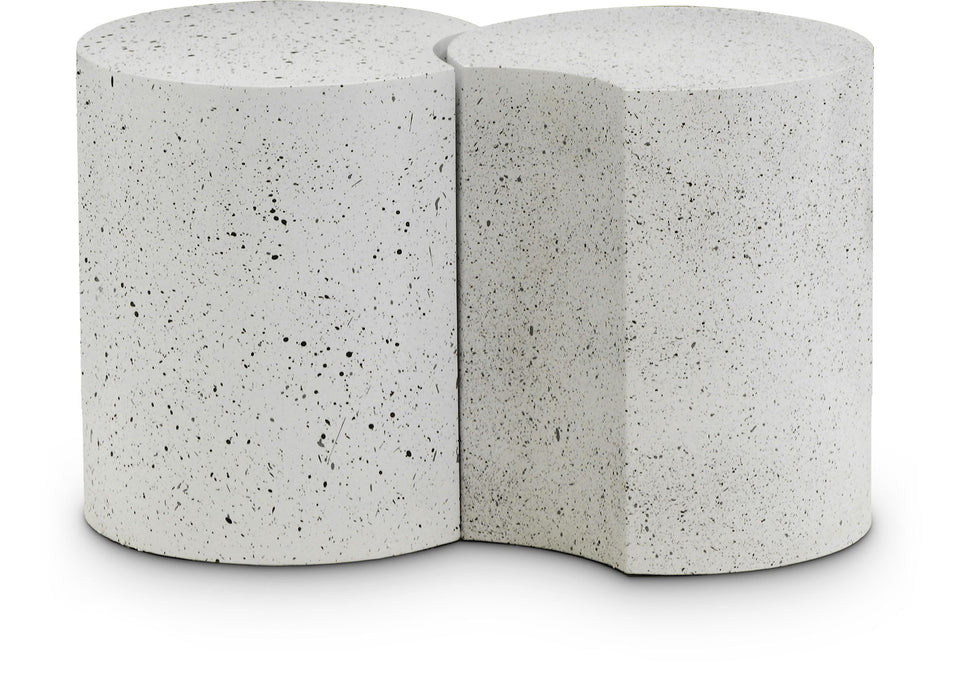 Dimple - 2 Piece Modular End Table - Terazzo Finish
