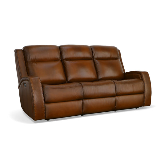 Flexsteel Mustang Power Sofa with Power Headrest