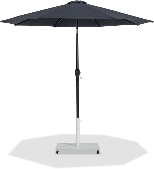 Fiji - Aluminum Patio Umbrella With Square White And Black Base