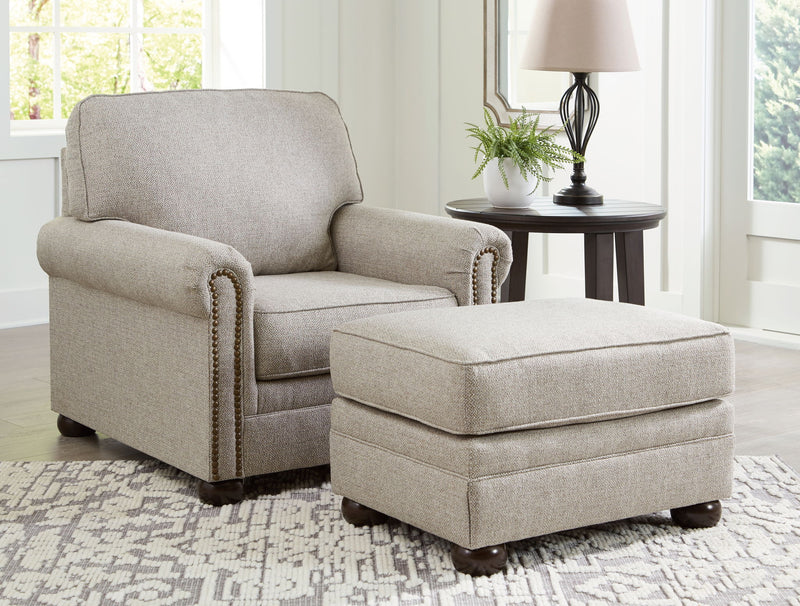 Gaelon - 2 Pc. - Chair, Ottoman - Dune