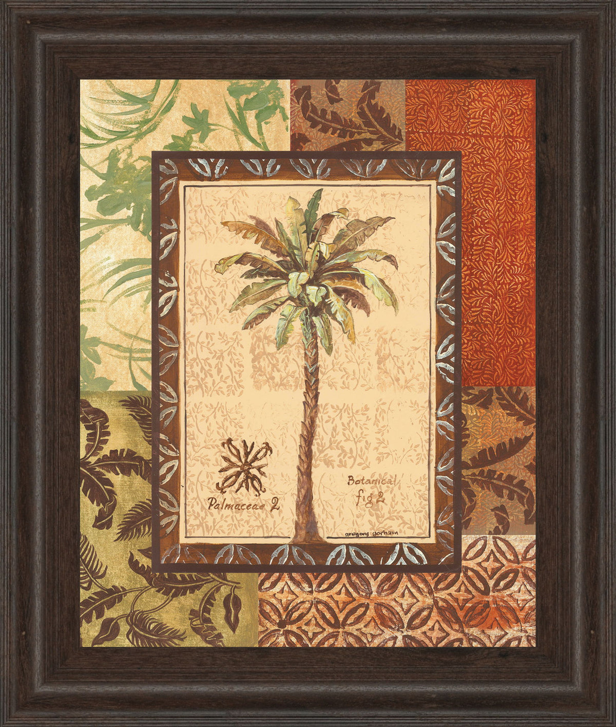 Palmaceae Il By Gregory Gorham - Framed Print Wall Art - Light Brown