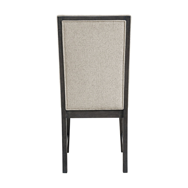 Axel - Fabric Dining Chair (Set of 2) - Light Gray / Espresso