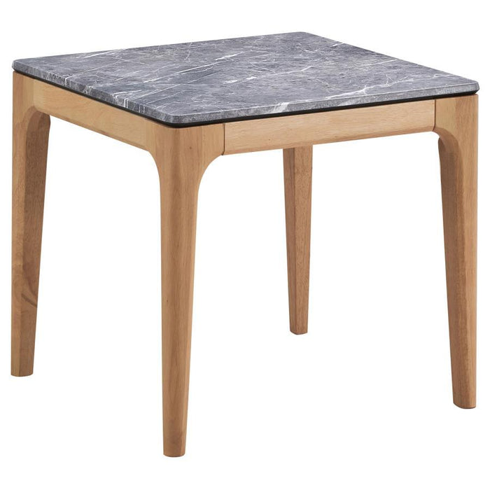 Polaris - Square Smart Top Side End Table - Gray And Light Oak