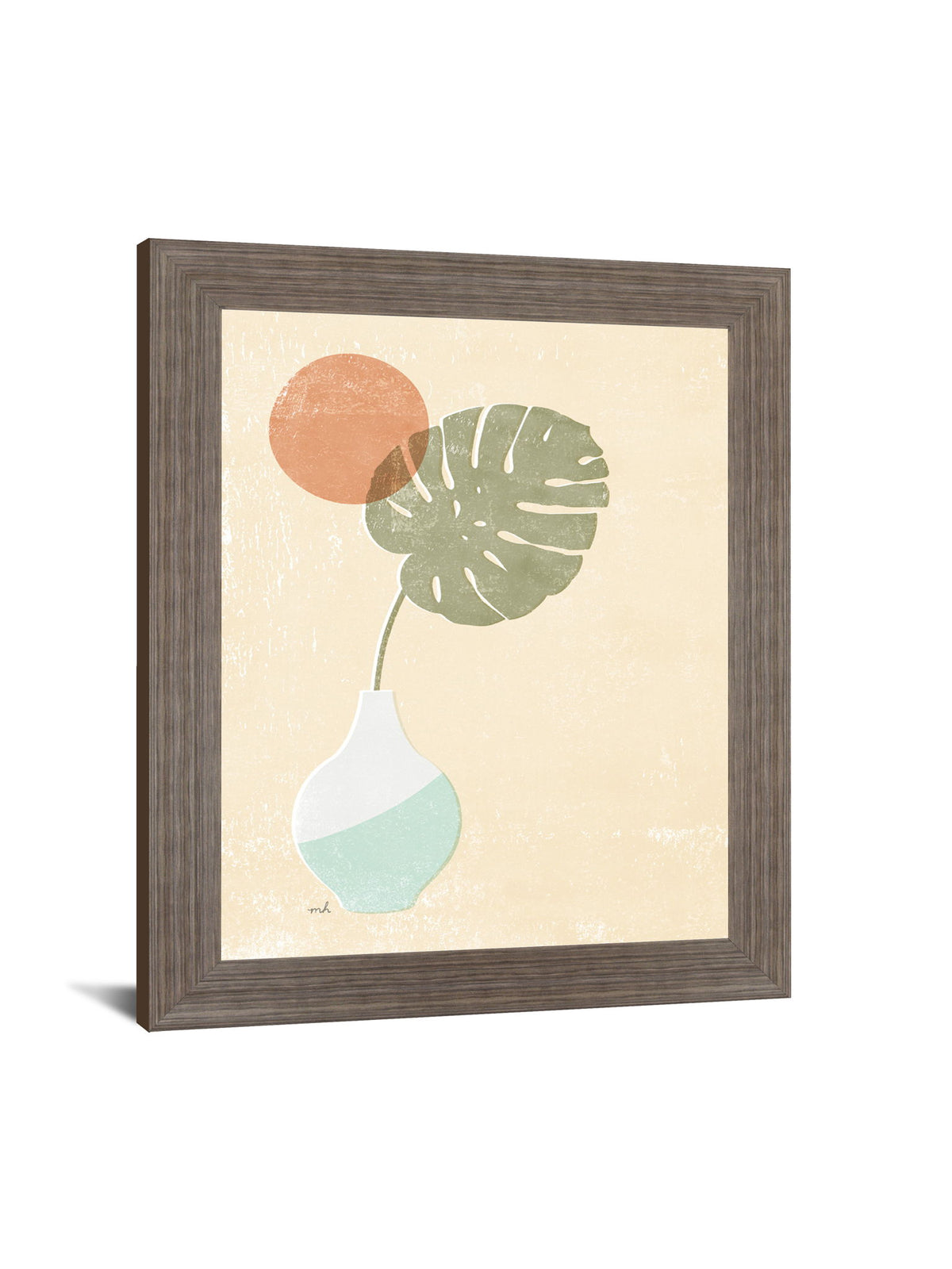 Verdant Silhouette - 28" x 34" Framed Wall Art - Green