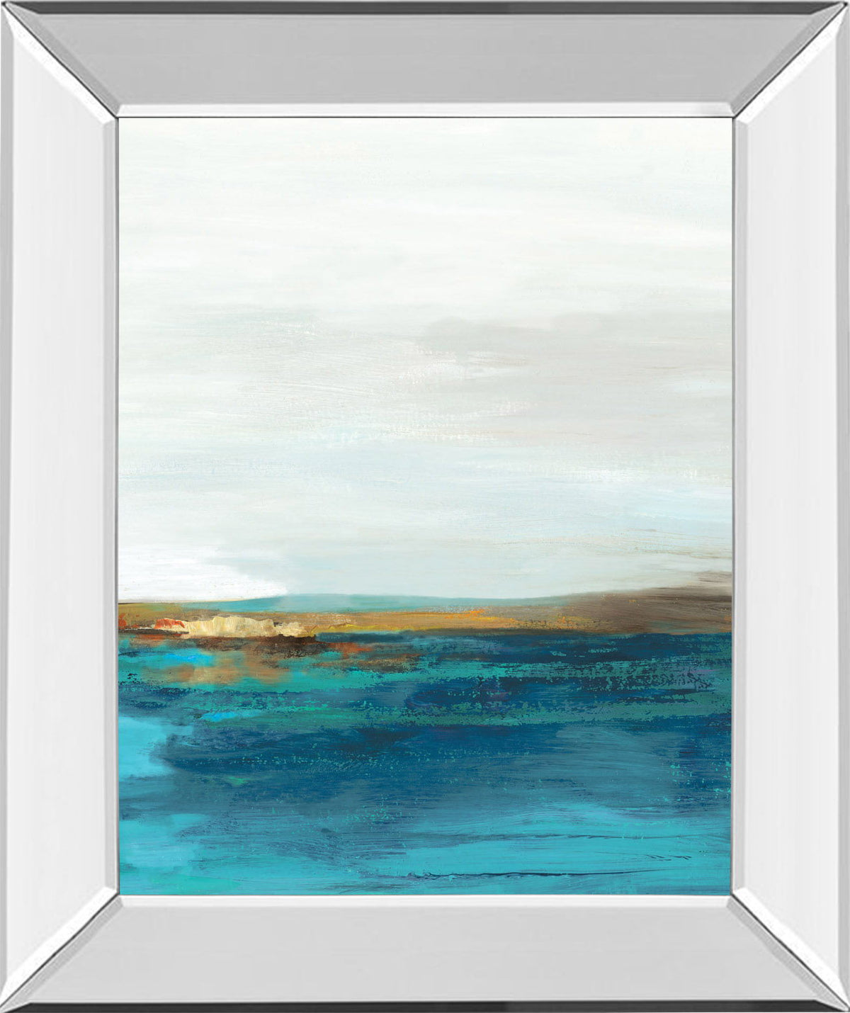Pastoral Landscape Il By Tom Reeves - Mirror Framed Print Wall Art - Gray