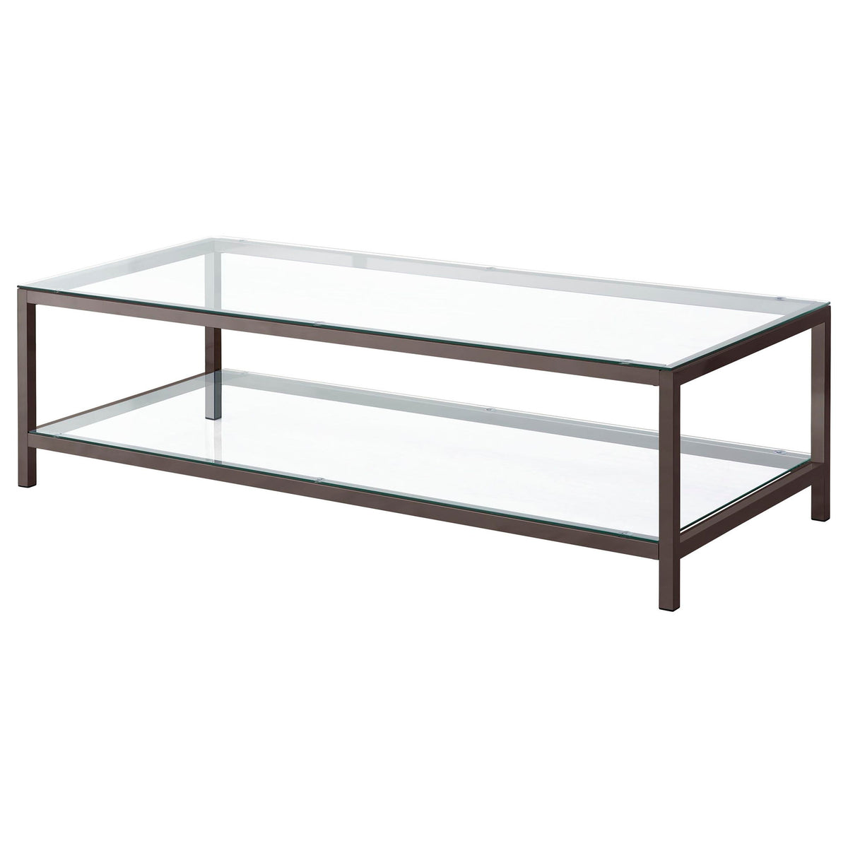 Trini 2-piece Coffee and End Table Set Black Nickel