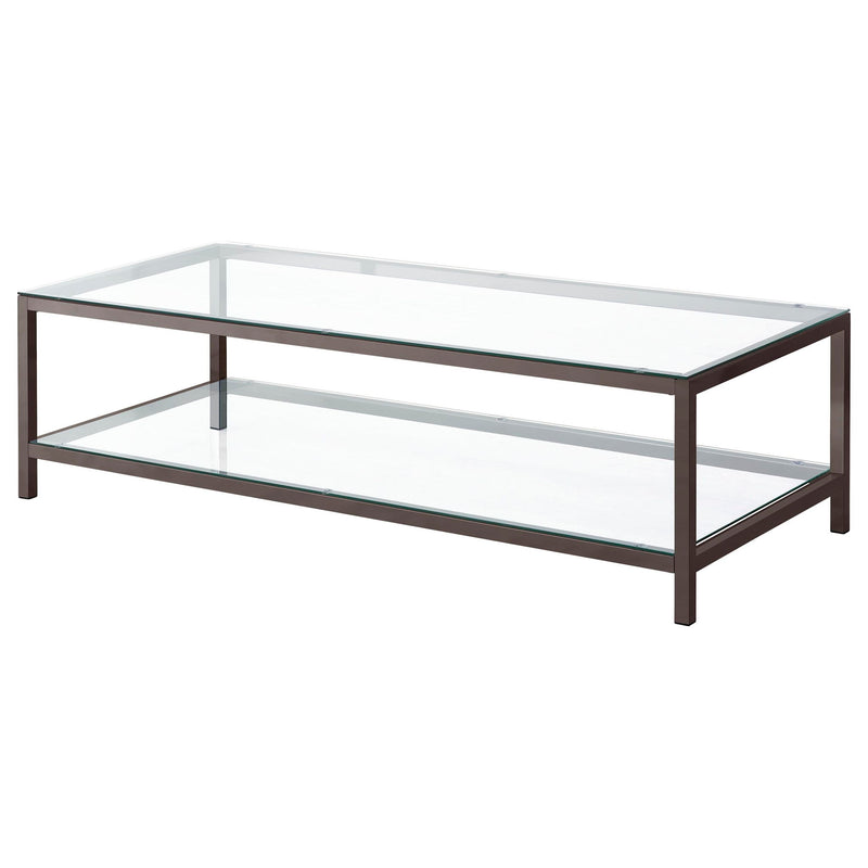 Trini 2-piece Coffee and End Table Set Black Nickel