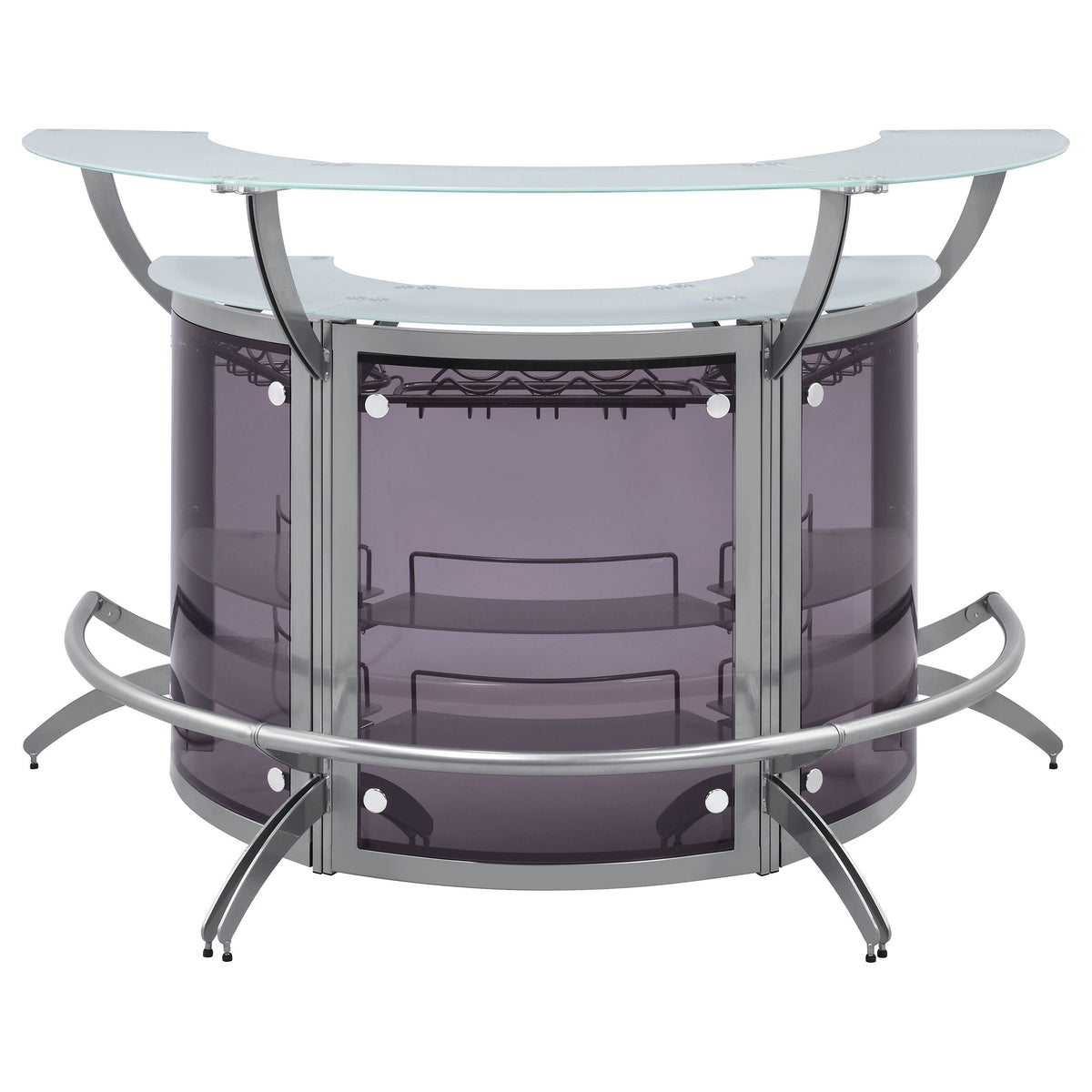 Dallas Curved Freestanding Home Bar Cabinet