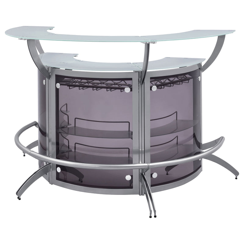 Dallas Curved Freestanding Home Bar Cabinet