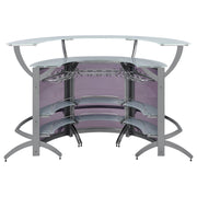 Dallas Curved Freestanding Home Bar Cabinet