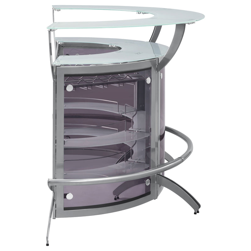 Dallas Curved Freestanding Home Bar Cabinet