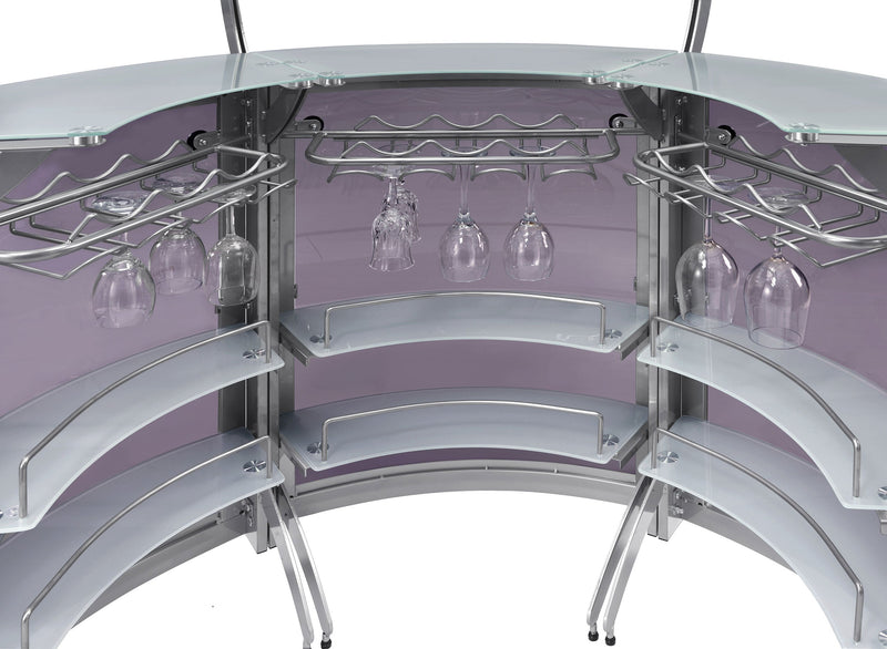 Dallas Curved Freestanding Home Bar Cabinet