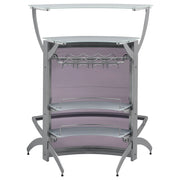 Dallas 2-shelf Curved Freestanding Home Bar Cabinet