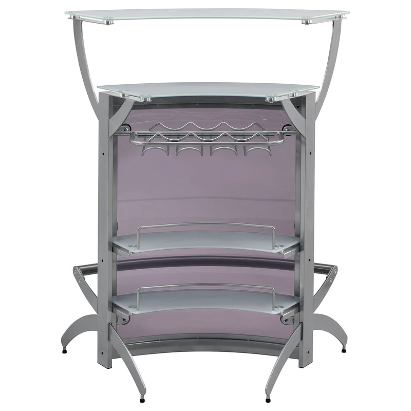 Dallas 2-shelf Curved Freestanding Home Bar Cabinet