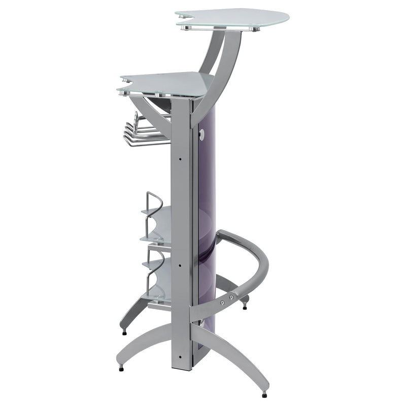 Dallas 2-shelf Curved Freestanding Home Bar Cabinet