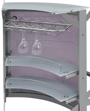 Dallas 2-shelf Curved Freestanding Home Bar Cabinet