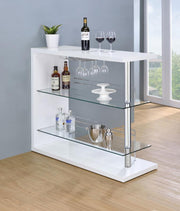 Prescott Rectangular Home Wine Table High Gloss White High Gloss