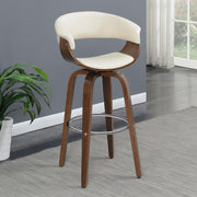 Zion Upholstered Swivel Bar Stool Ecru
