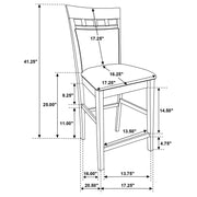 Gabriel Closed Back Counter Chair Cappuccino (Set of 2)