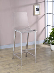 Juelia Clear Acrylic Bar Chair Chrome (Set of 2) Default Title