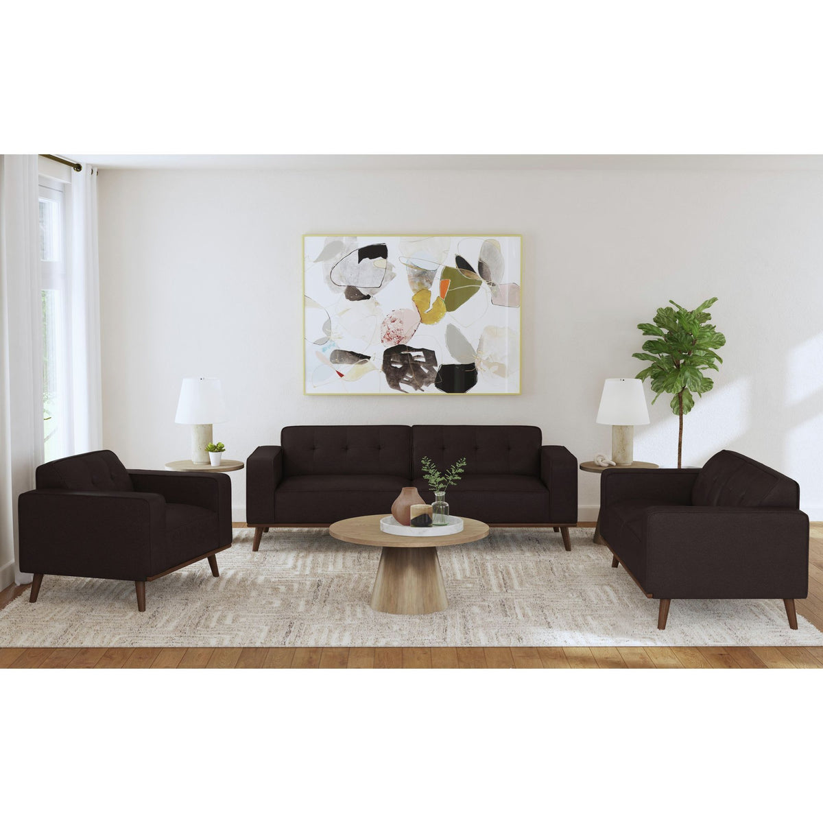 Destiny - Sofa With Wood Front