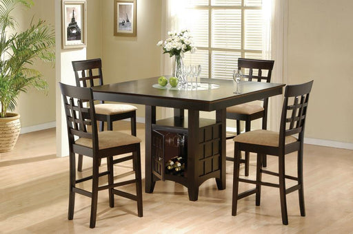 Gabriel Square Counter Height Dining Set Cappuccino 5-piece