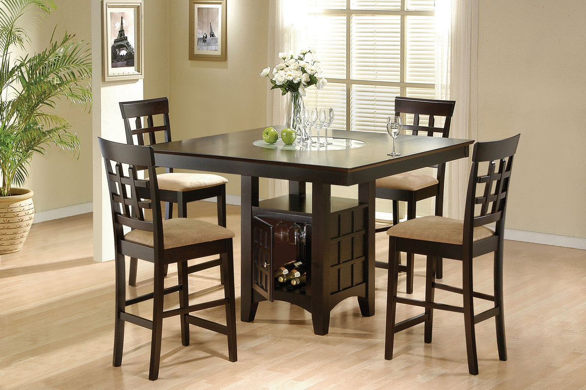 Gabriel Square Counter Height Dining Set Cappuccino
