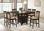 Gabriel Square Counter Height Dining Set Cappuccino 7-piece