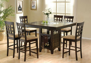 Gabriel Square Counter Height Dining Set Cappuccino 7-piece