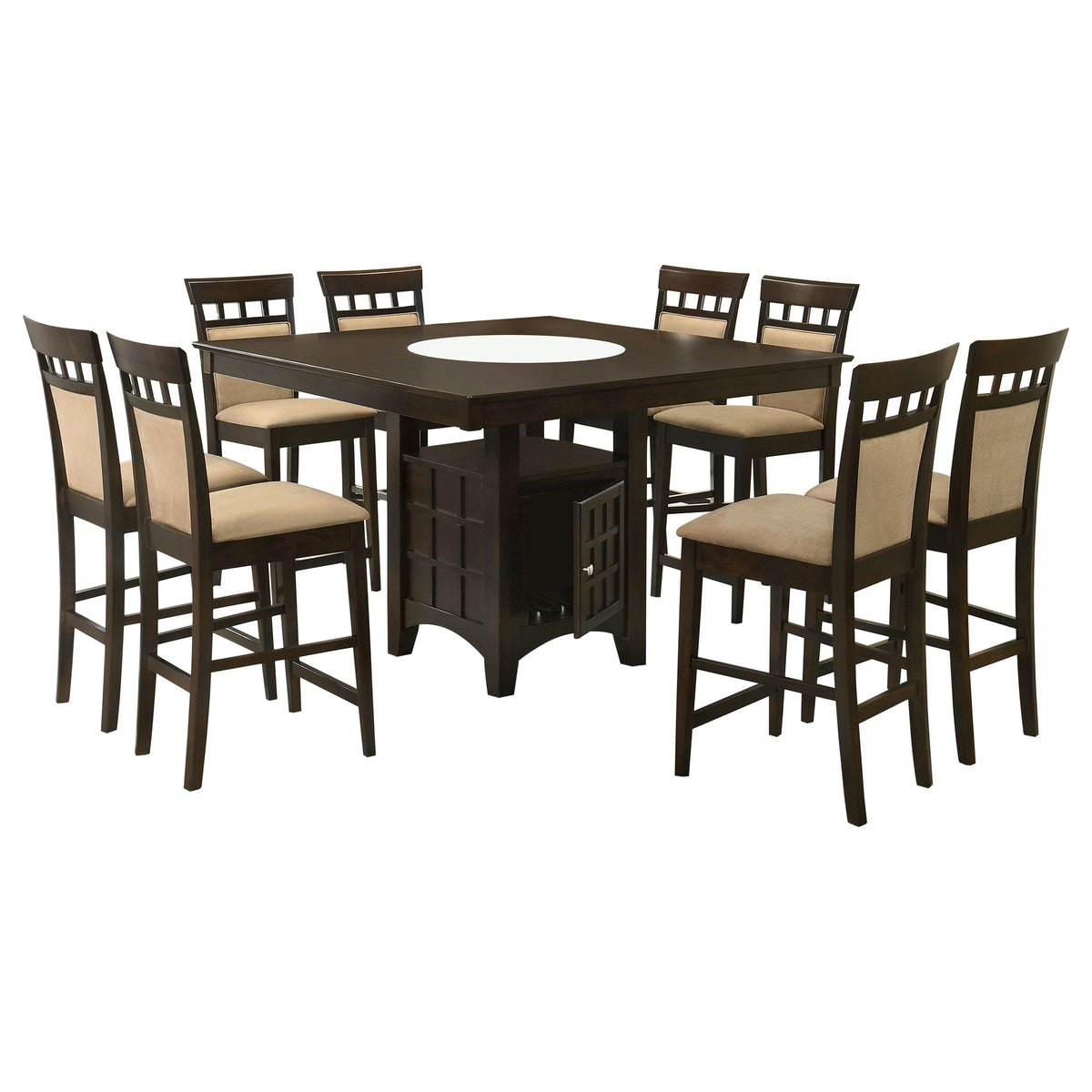 Gabriel Square Counter Height Dining Set Cappuccino