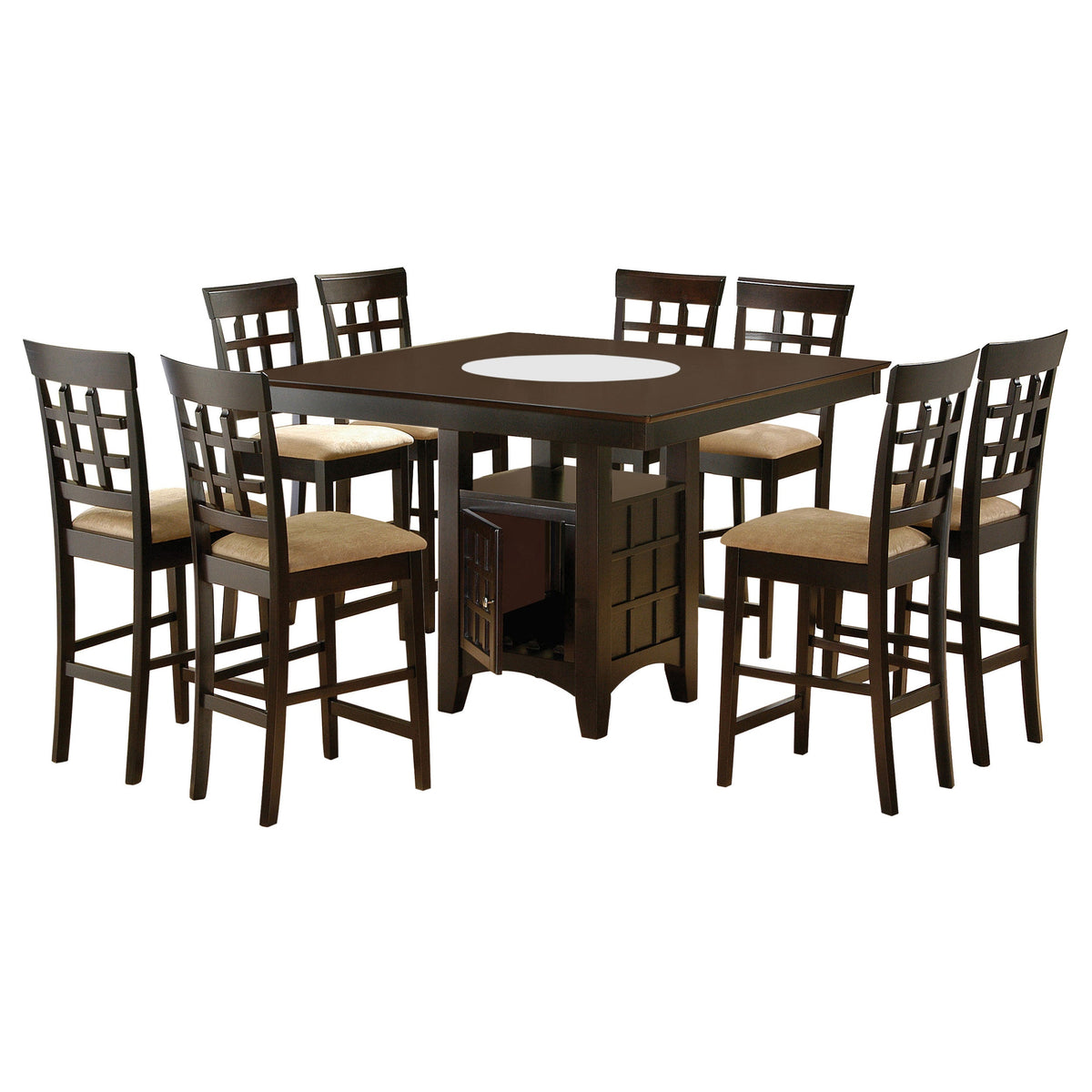 Gabriel Square Counter Height Dining Set Cappuccino