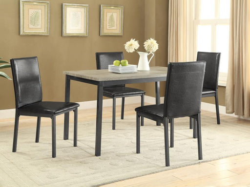 Garza 5-piece Rectangular Dining Table Set Black Default Title