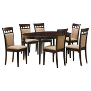 Gabriel Extension Leaf Dining Table Set Cappuccino
