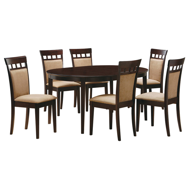 Gabriel Extension Leaf Dining Table Set Cappuccino