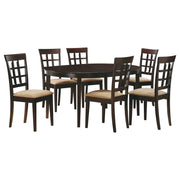 Gabriel Extension Leaf Dining Table Set Cappuccino