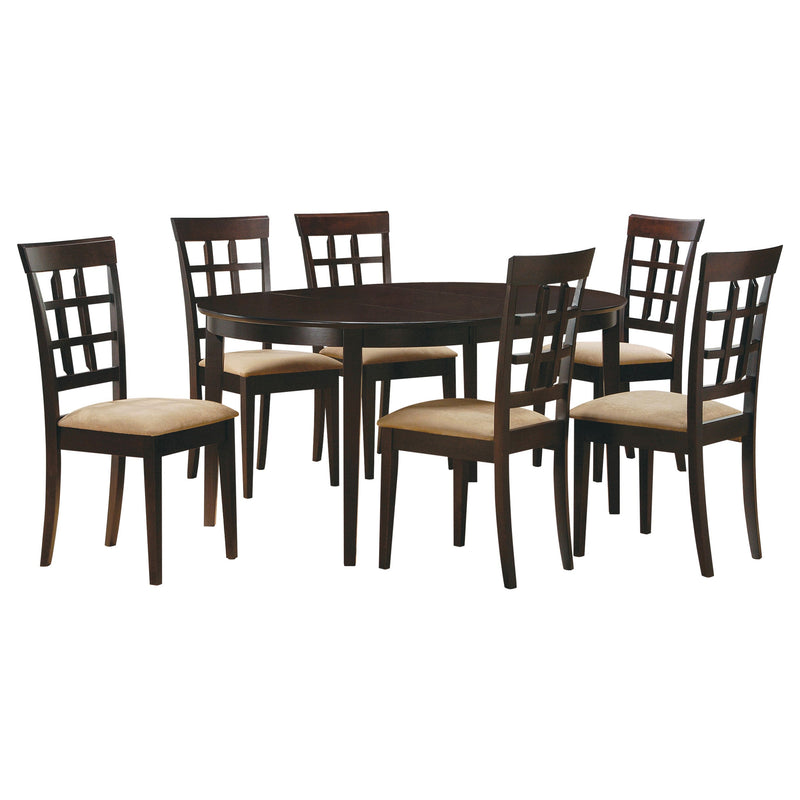 Gabriel Extension Leaf Dining Table Set Cappuccino