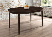 Gabriel Oval 60-inch Extension Leaf Dining Table Cappuccino Default Title