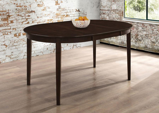 Gabriel Oval 60-inch Extension Leaf Dining Table Cappuccino Default Title
