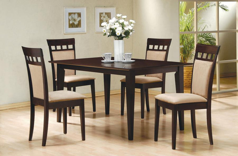 Gabriel 5-piece Rectangular 59-inch Dining Set Cappuccino Default Title