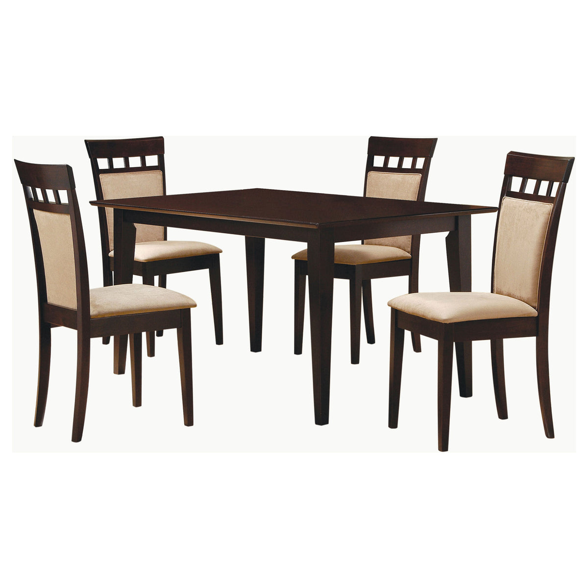 Gabriel 5-piece Rectangular 59-inch Dining Set Cappuccino