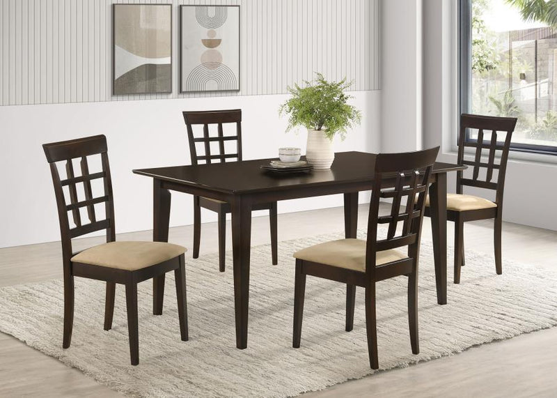 Gabriel 5-piece Rectangular 59-inch Dining Set Cappuccino Default Title