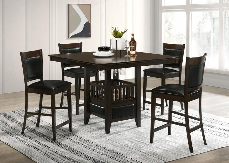 Jaden 5-piece Square Counter Height Dining Set Espresso Default Title