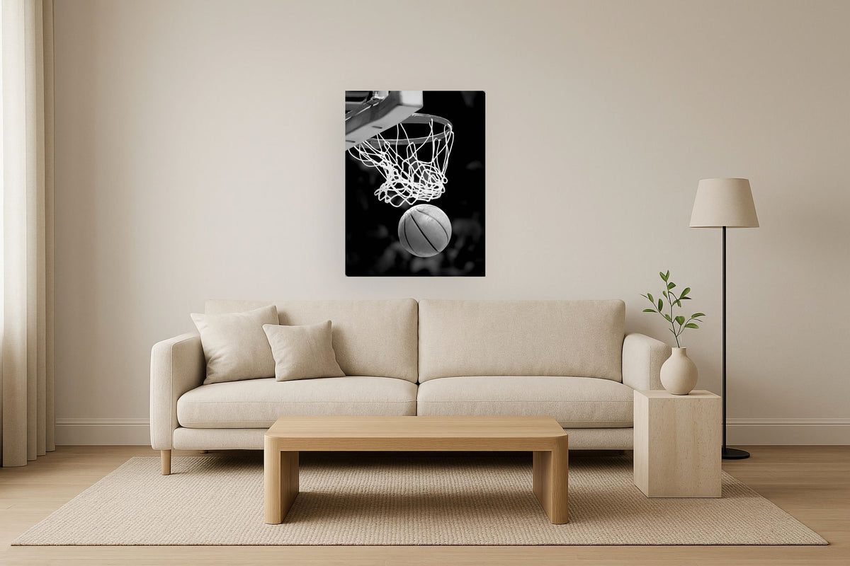 "Slam Dunk Moment" Gloss Canvas - Black / White