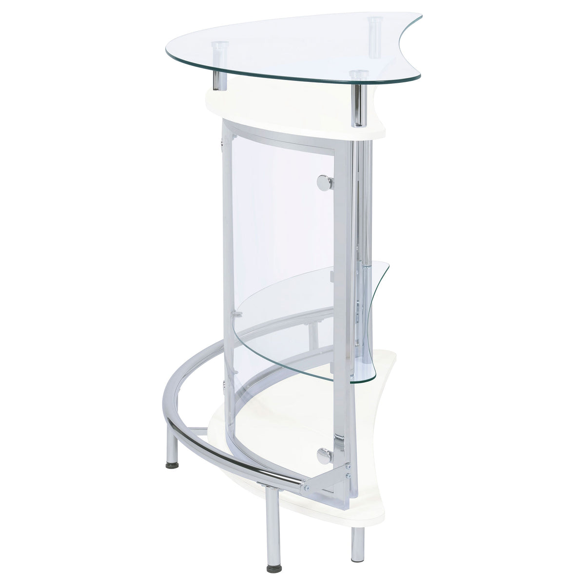 Amarillo Freestanding Glass Top Home Bar Wine Cabinet