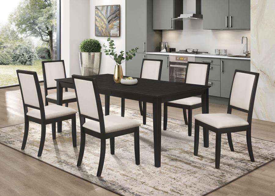 Louise Rectangular Extension Leaf Dining Set 7-piece