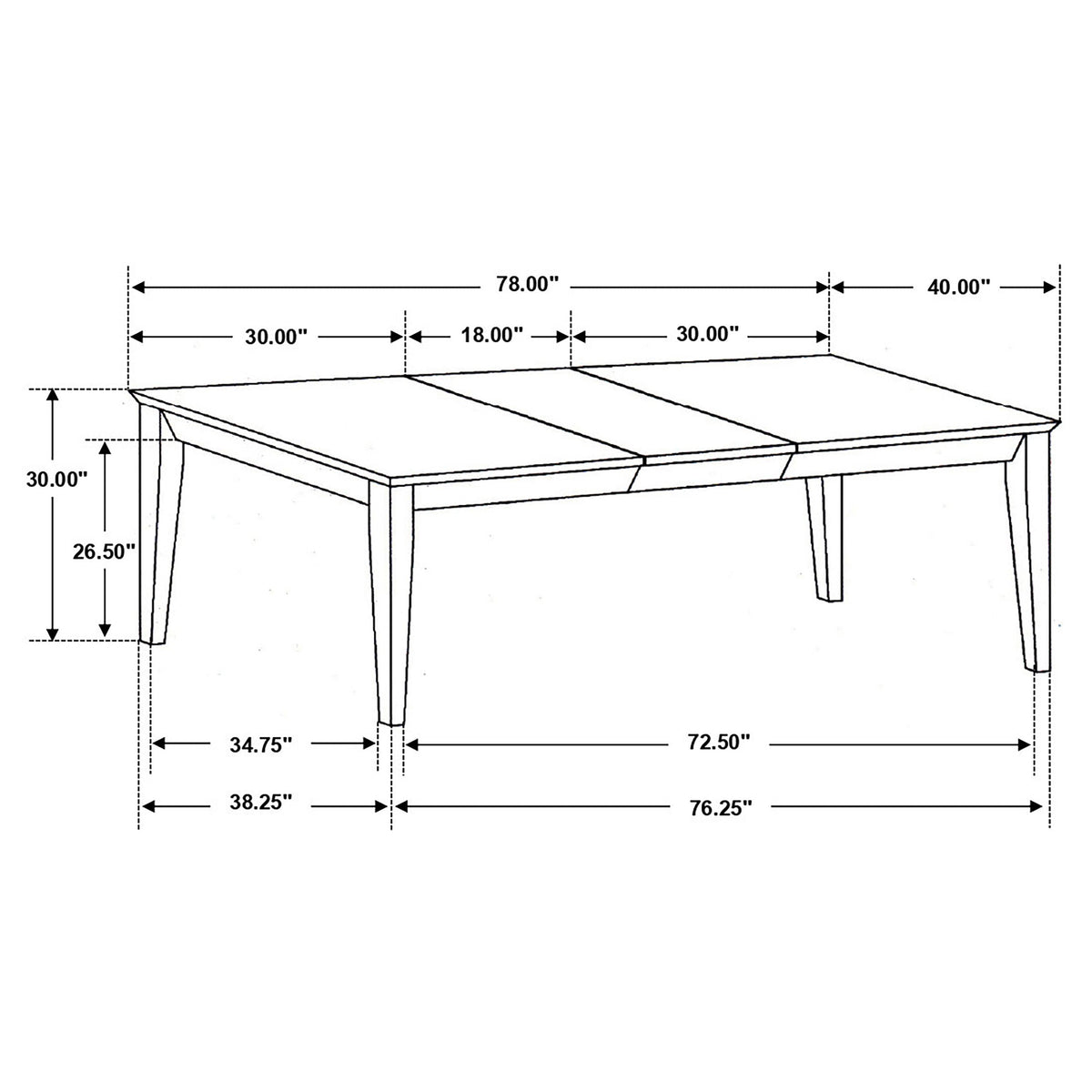 Louise Rectangular Extension Leaf Dining Set